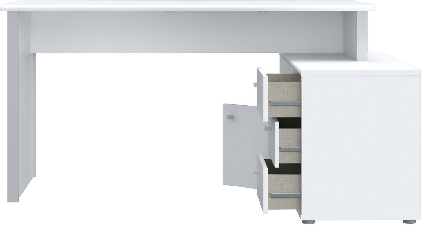 FORTE Eckschreibtisch Tempra, viel Stauraum, Breite 151 cm – Bild 5 von 5