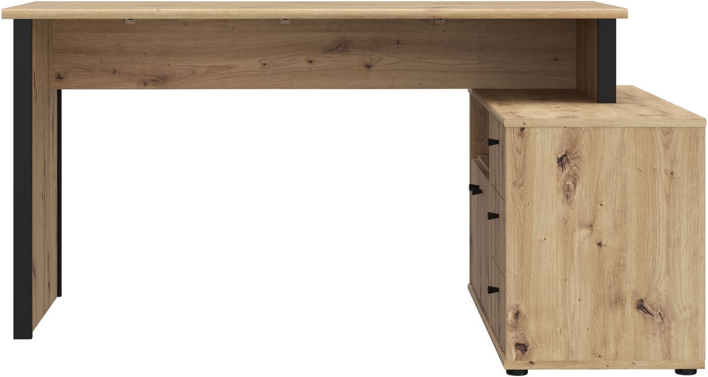 FORTE Eckschreibtisch Tempra, viel Stauraum, Breite 151 cm – Bild 5 von 5