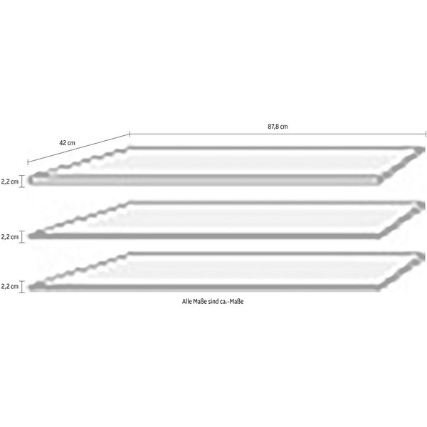 FORTE Einlegeboden, Einlegeböden 2,2 cm Stärke, optional bestellbar, 3er Set