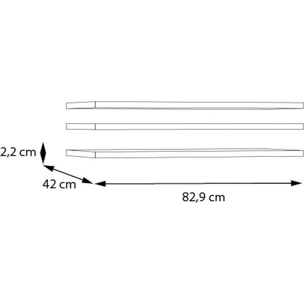 FORTE Einlegeboden, 3 tlg. Set, Breite 82,9 cm