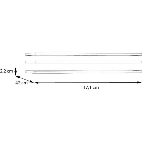 FORTE Einlegeboden, 3 tlg. Set, Breite 117 cm