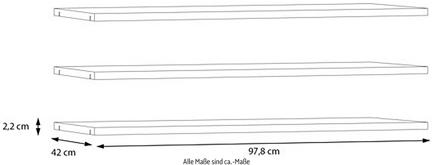 FORTE Einlegeboden, Einlegeböden 2,2 cm Stärke, optional bestellbar, 3er Set – Bild 5 von 5