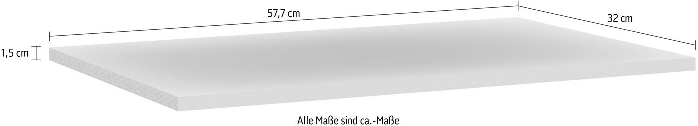 FORTE Einlegeboden (Set), 3-er Set, Breite 57,7 cm – Bild 4 von 5