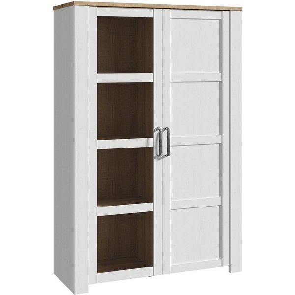 FORTE Highboard Bohol, Vitrine mit Glastüre, viel Stauraum, B/H/T 106,4/160,6/42 cm Beleuchtung optional bestellbar