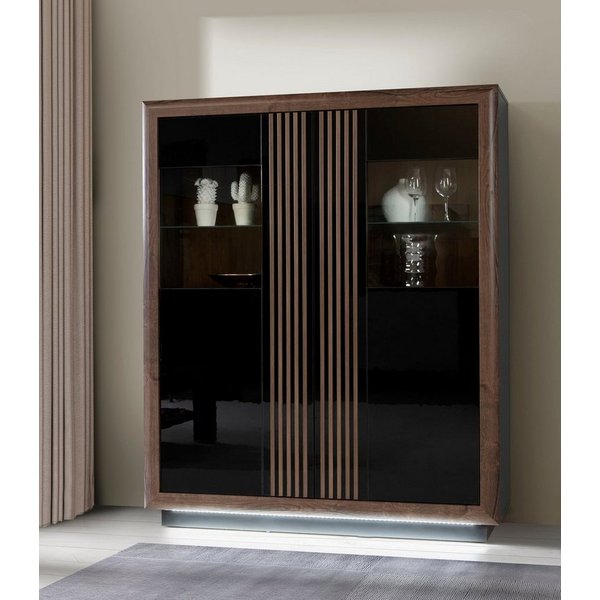 FORTE Highboard Savona, Höhe 161 cm, inkl. Sockelbeleuchtung