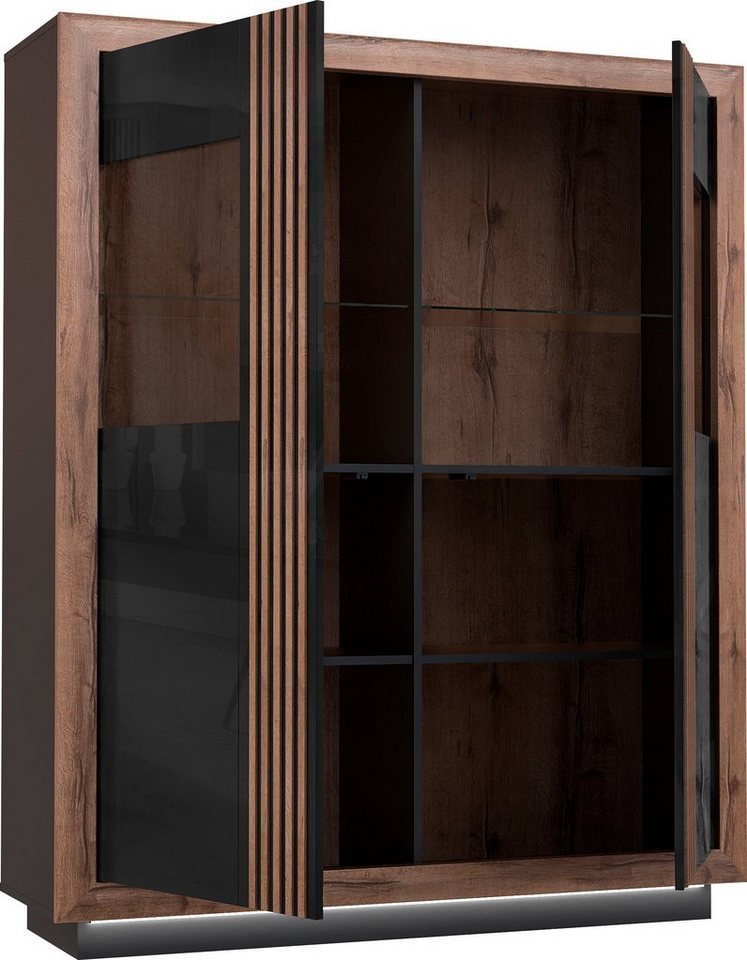 FORTE Highboard Savona, Höhe 161 cm, inkl. Sockelbeleuchtung – Bild 5 von 5