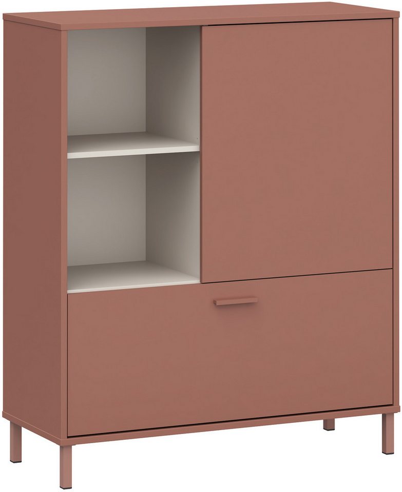 FORTE Hochkommode Milles Jugendzimmer, Trendiges Dekor, Vollauszug, B/H/T 105,9/124,8/41,5 – Bild 4 von 5