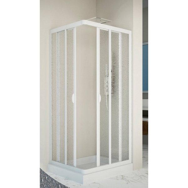 Forte Italy Eckdusche Vela, BxT: 75x90 cm, Acrylglas, variabler Verstellbereich, BxTxH: 75 x 90 x190 cm