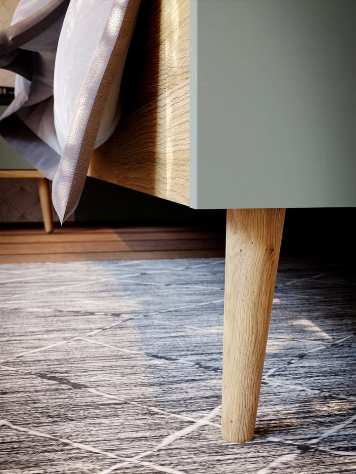FORTE Jugendbett Kinderbett, Belastbar bis 250KG, (Liegeflächen 140x200cm oder 120x200cm), mit gepolstertem Kopfteil – Bild 4 von 5
