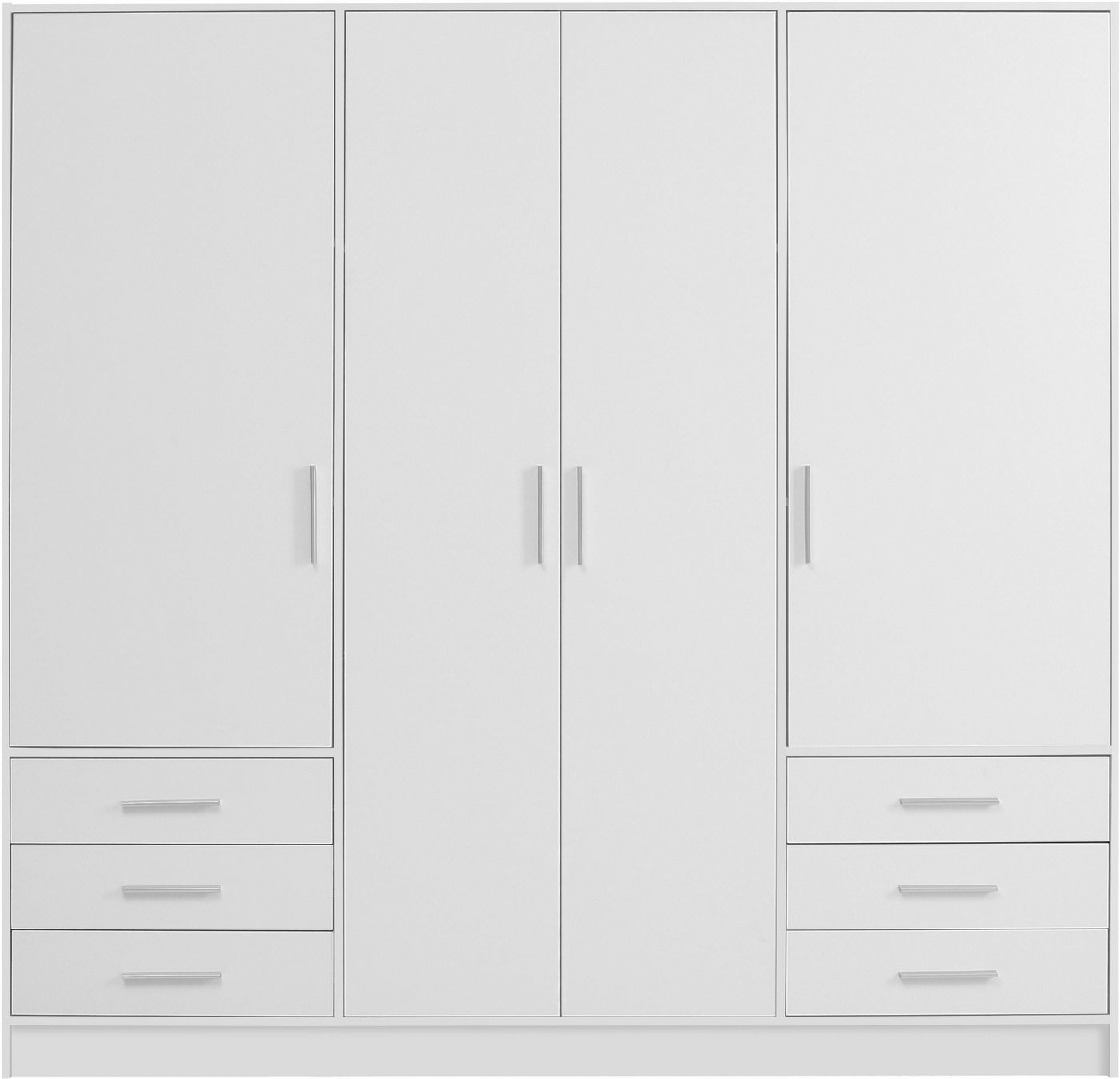 FORTE Kleiderschrank Jupiter, Made in Europe, mit 6 Schubladen, Stauraum (Maße B/H/T ca. 207/200 cm/60) Stauraum, 2 Breiten, 4 Farben, Schubladen, variable Einl – Bild 2 von 5