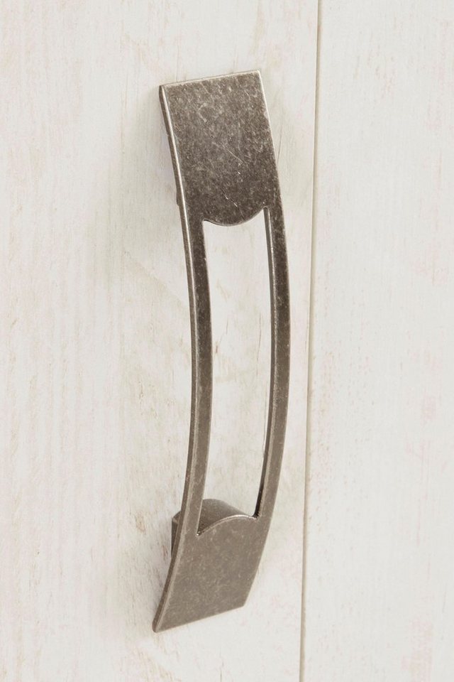 FORTE Kleiderschrank Kashmir, klassischer Landhausstil, Made in Europe (Maße (B/T/H): 255/63/221 cm) mit Spiegel und dekorativen Fräsungen und Elementen – Bild 5 von 5