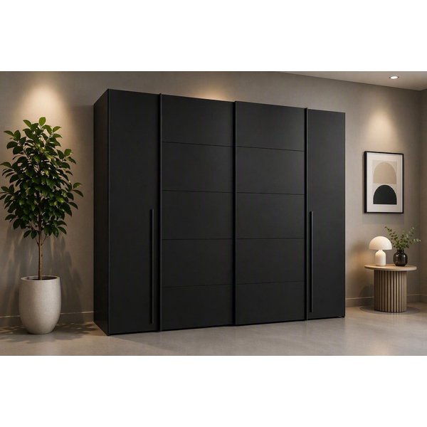 FORTE Kleiderschrank Narago, Kombischrank, modernes Design (B/H/T ca. 270/210/61cm, auch mit Premiumausstattung) gestalte die Schwebetüren einfarbig oder 2 farb