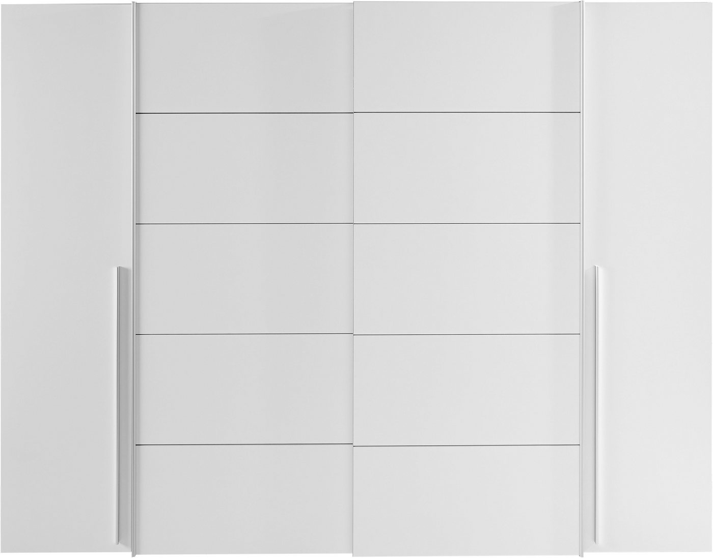 FORTE Kleiderschrank Narago, Kombischrank, modernes Design (B/H/T ca. 270/210/61cm, auch mit Premiumausstattung) Kombination aus Schwebetüren mit seitlichen Dre – Bild 5 von 5