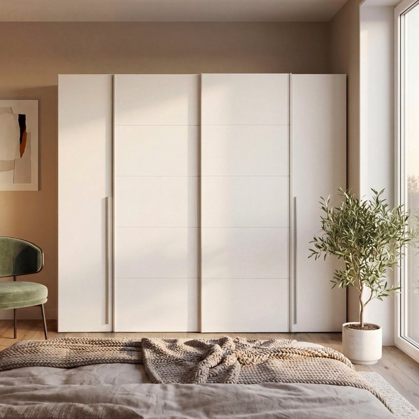 FORTE Kleiderschrank Narago, Kombischrank, modernes Design (B/H/T ca. 270/210/61cm, auch mit Premiumausstattung) Kombination aus Schwebetüren mit seitlichen Dre