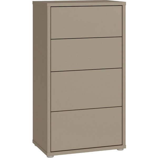FORTE Kommode Alice Springs, Kommode Höhe 99,1 cm, 4 Schubkästen, Schubkästen mit Vollauszug, Grifflos, Push to open