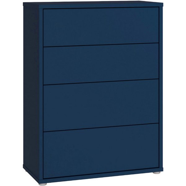 FORTE Kommode Alice Springs, Kommode 4 Schubkästen B/H/T 74,5/99,1/34,9 cm, Schubkästen mit Vollauszug, Grifflos, Push to open