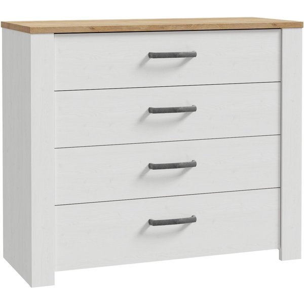 FORTE Kommode Bohol, B/H/T 101,4/87/42 cm, 4 Schubkästen