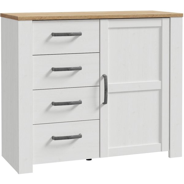 FORTE Kommode, B/H/T 101,4/87/42 cm, Soft Close, 4 Schubkästen