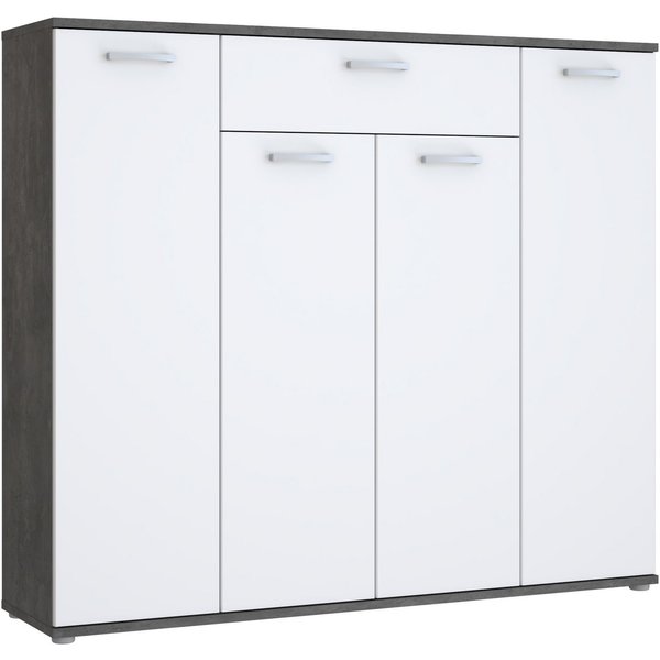 FORTE Kommode Kombikommode, Stauraum, Einlegeböden verstellbar, B/H/T ca.140/120/34 cm, viel Stauraum, PEFC zertifiziert
