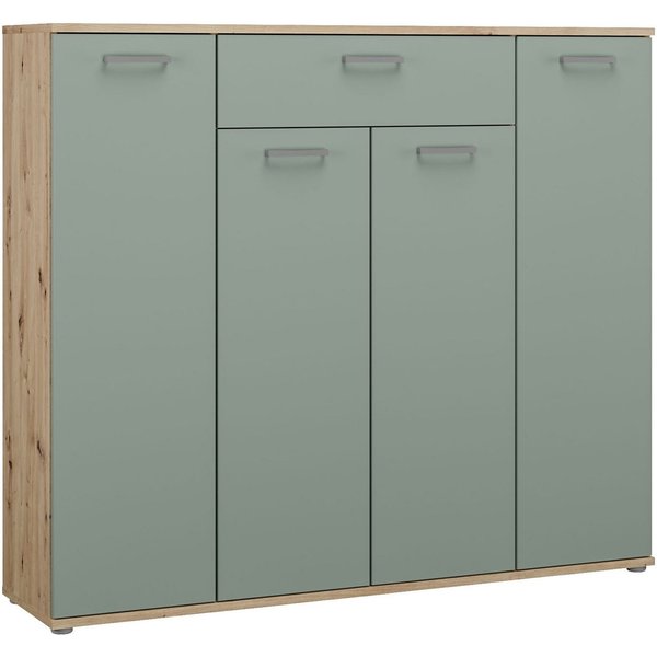 FORTE Kommode Kombikommode, Stauraum, Einlegeböden verstellbar, B/H/T ca.140/120/34 cm, viel Stauraum, PEFC zertifiziert