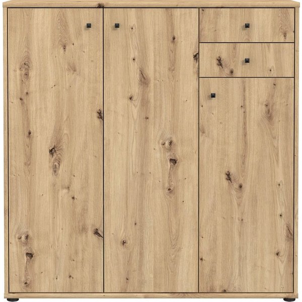 FORTE Kommode Tempra, Kommode, 3 Türen, 2 Schubkästen, viel Stauraum, Breite 108,8 cm