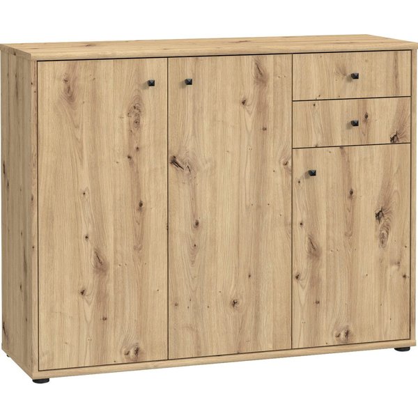 FORTE Kommode Tempra, Kommode, 3 Türen, 2 Schubkästen, viel Stauraum, Breite 108,8 cm