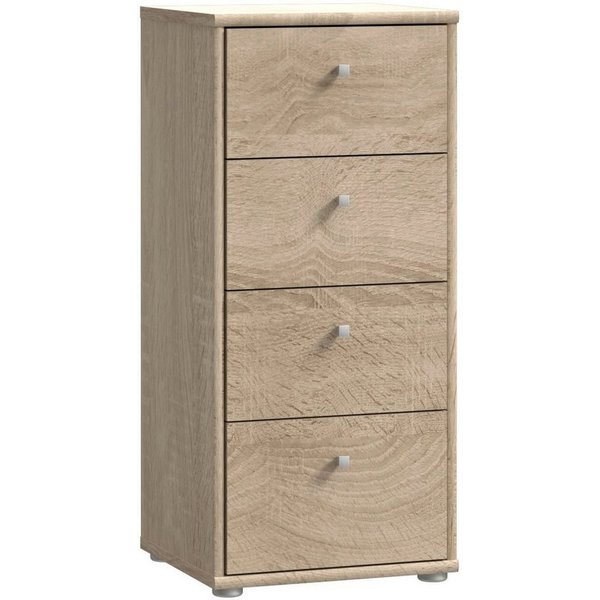 FORTE Kommode Tempra, Kommode, 4 Schubkästen, Höhe 85,5 cm, Breite 38,6 cm
