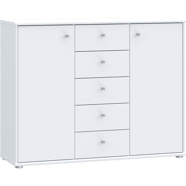 FORTE Kommode Tempra, Kommode, 2 Türen, 5 Schubkästen, viel Stauraum, Breite 108,8 cm