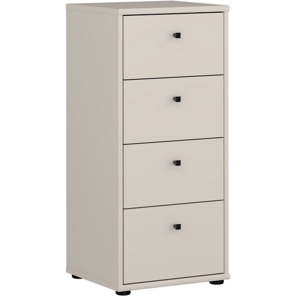 FORTE Kommode Tempra, Kommode, 4 Schubkästen, Höhe 85,5 cm, Breite 38,6 cm