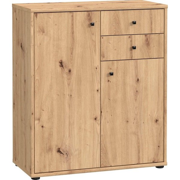 FORTE Kommode Tempra, Kommode, 2 Türen, 2 Schubkästen, viel Stauraum, Breite 73,7 cm