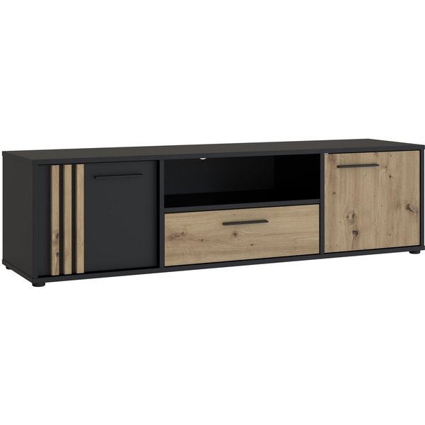 FORTE Lowboard Cardigan TV-Board, TV-Schrank, TV-Board, 2 farbig, Stauraum Kabelführung