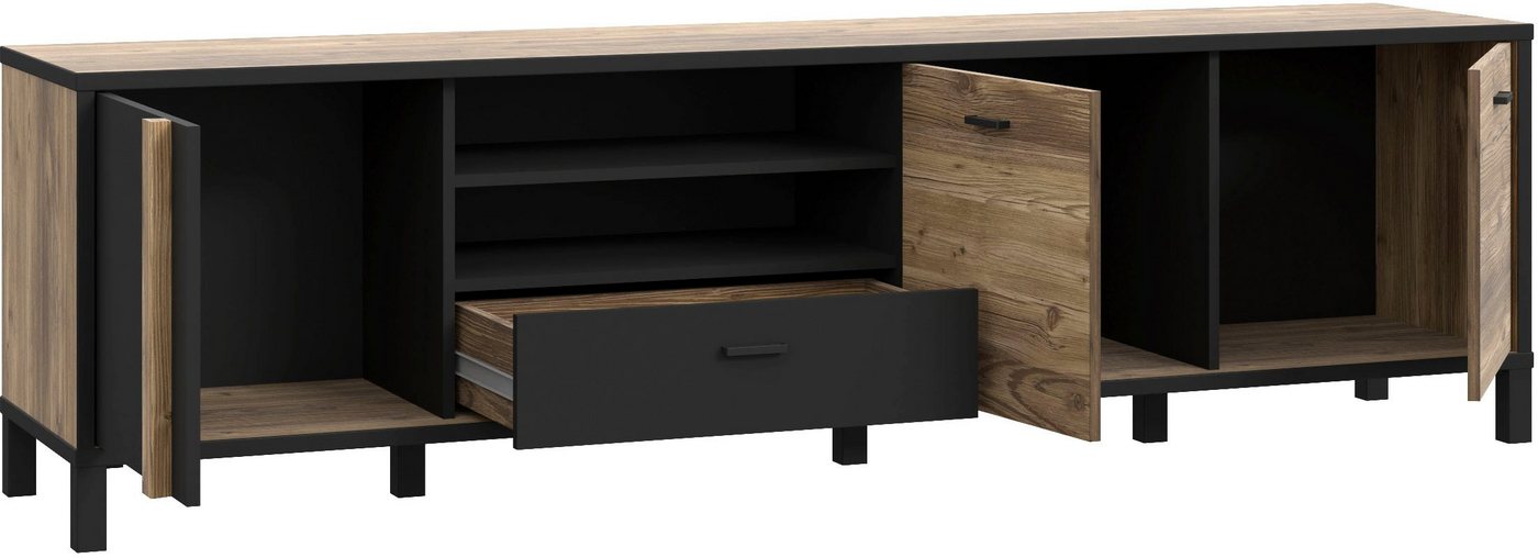 FORTE Lowboard Hayato, TV-Schrank, TV-Board, Breite ca. 199 cm – Bild 4 von 5