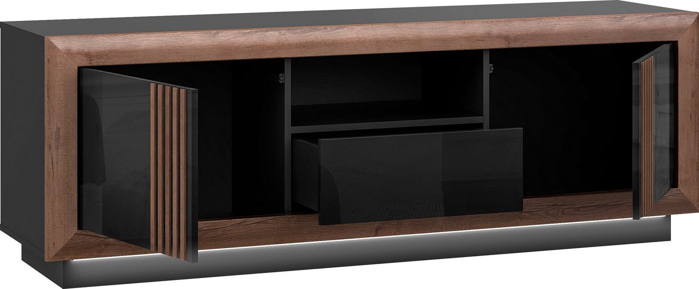 FORTE Lowboard SavonaTV-Board, TV-Schrank, Breite 162 cm, inkl. Sockelbeleuchtung – Bild 4 von 5