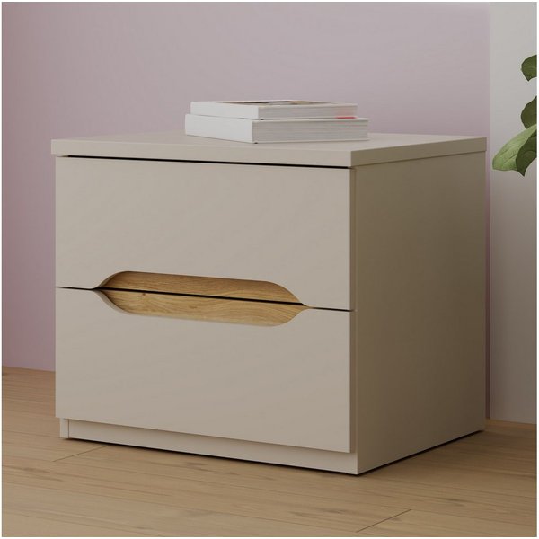FORTE Nachtkommode, B/H/T 50,4/44,3/41,5 cm Nako ohne Griffe