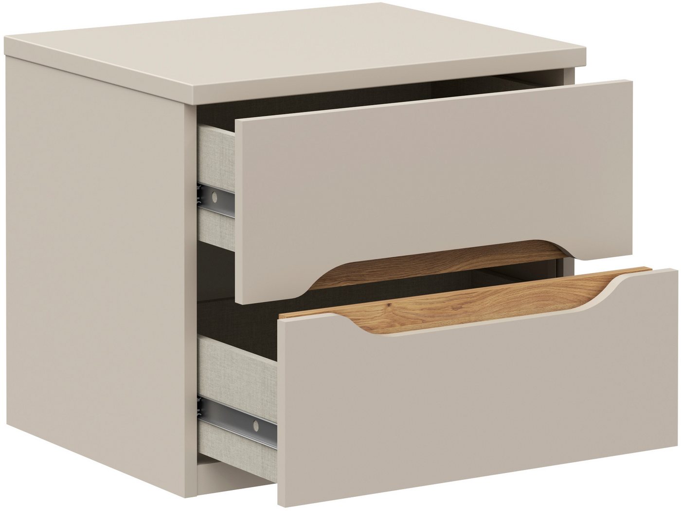 FORTE Nachtkommode, B/H/T 50,4/44,3/41,5 cm Nako ohne Griffe – Bild 5 von 5