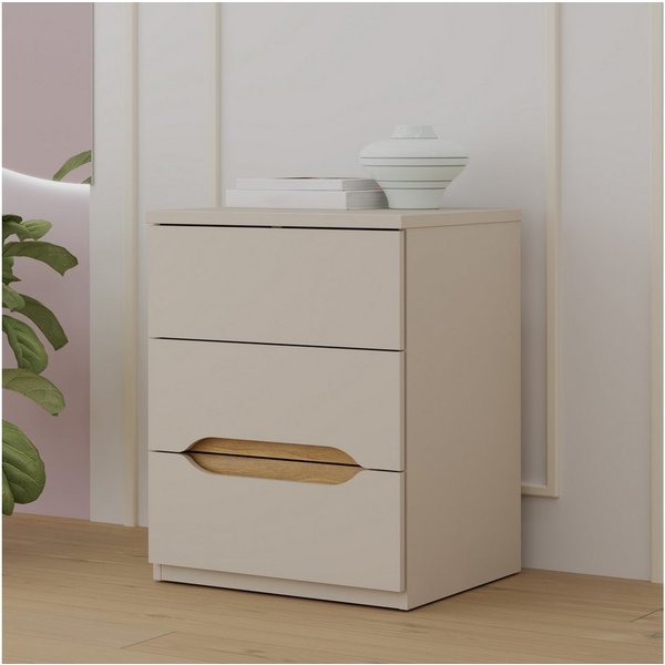 FORTE Nachtkommode, B/H/T 50,4/63,5/41,5 cm Nako passend zum Boxspringbett