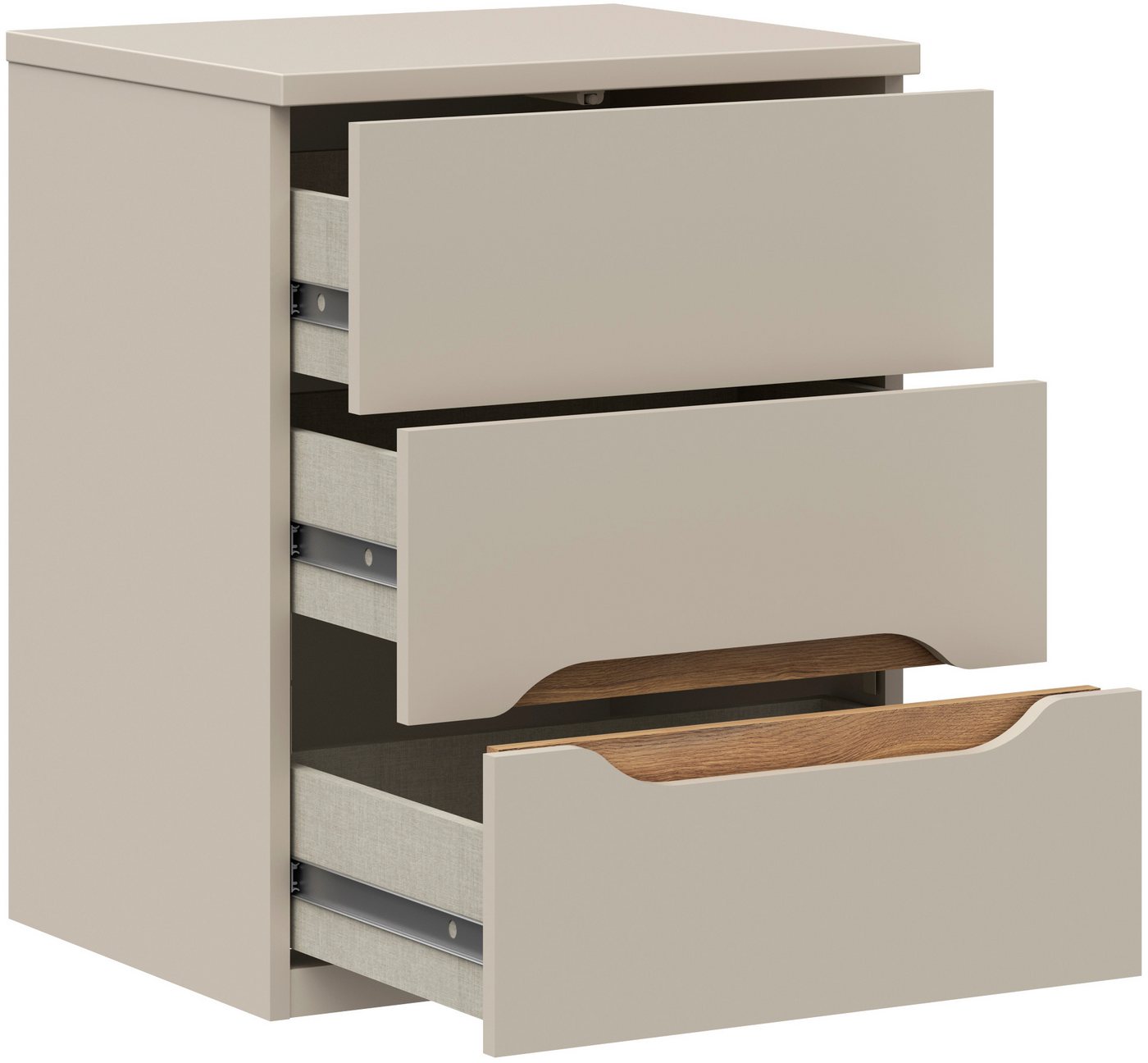 FORTE Nachtkommode, B/H/T 50,4/63,5/41,5 cm Nako passend zum Boxspringbett – Bild 5 von 5