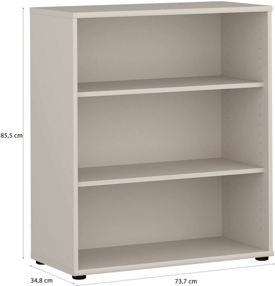 FORTE Regal Tempra, Mehrzweckregal breit, Höhe 111,1cm, 2 Ablageböden, Breite 73,7 cm – Bild 3 von 4
