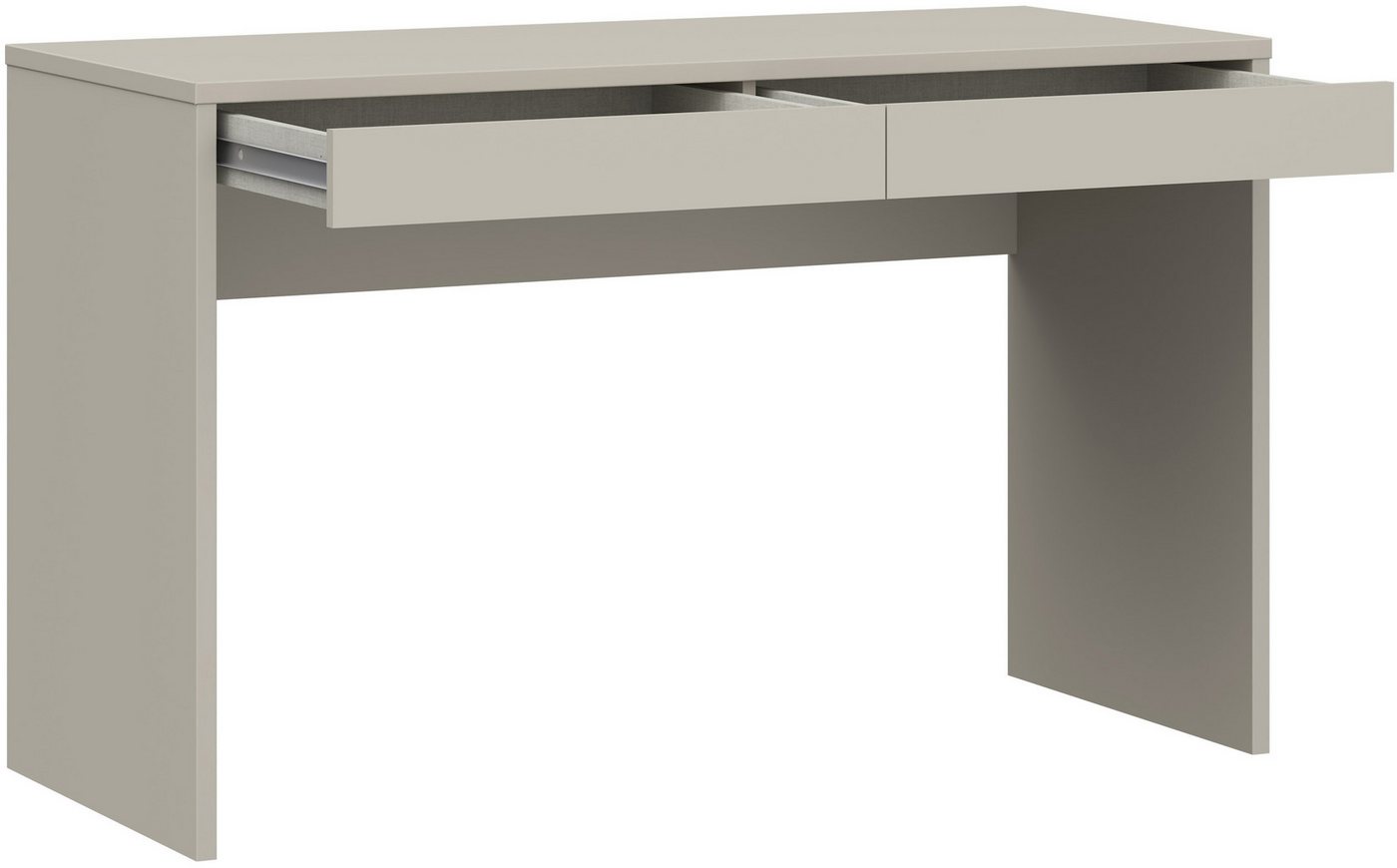 FORTE Schreibtisch Milles, 2 Schubkästen mit Vollauszug, B/H/T 124,8/77,3/53,1 cm – Bild 4 von 5