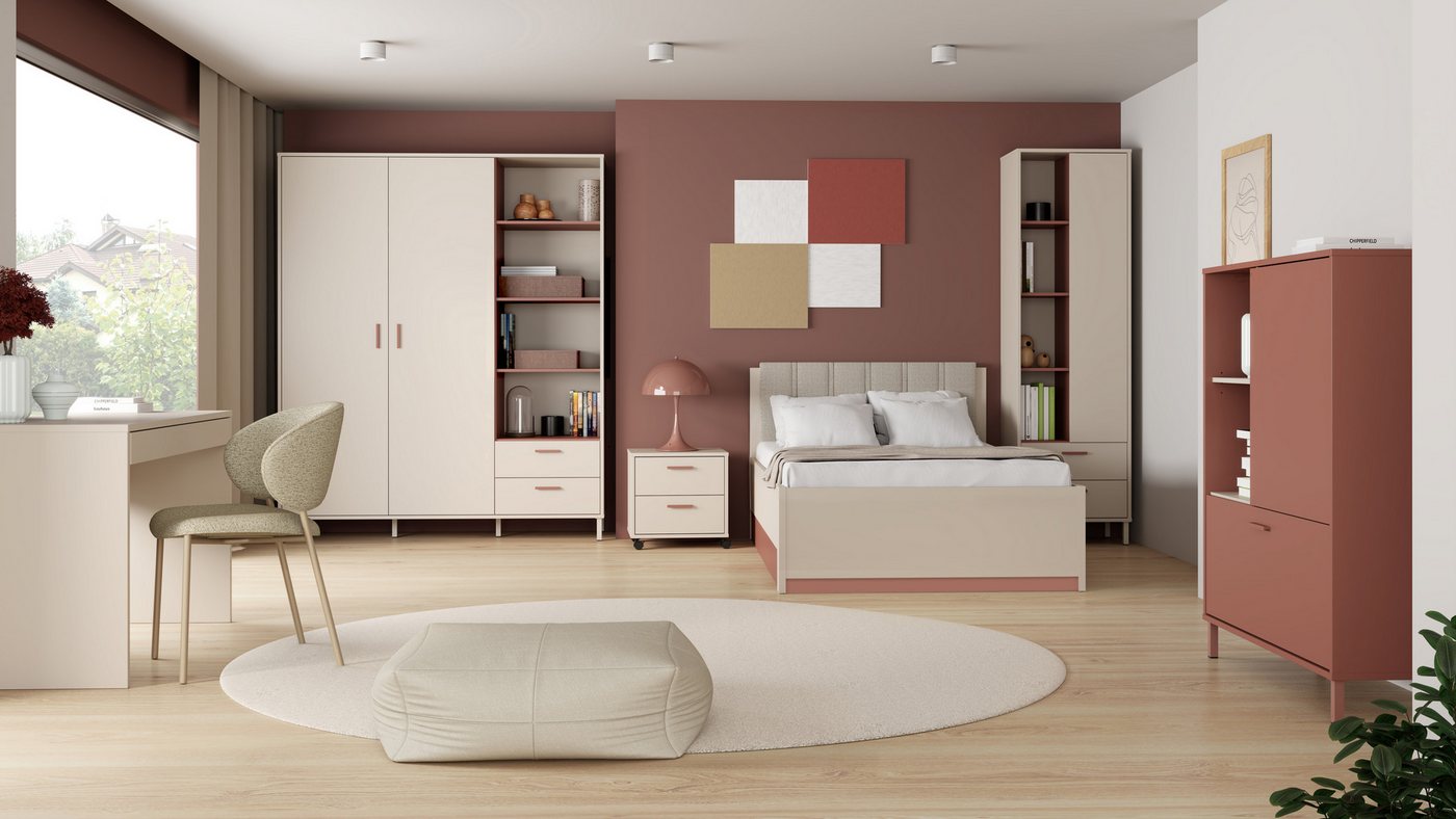 FORTE Schreibtisch Milles, 2 Schubkästen mit Vollauszug, B/H/T 124,8/77,3/53,1 cm – Bild 5 von 5
