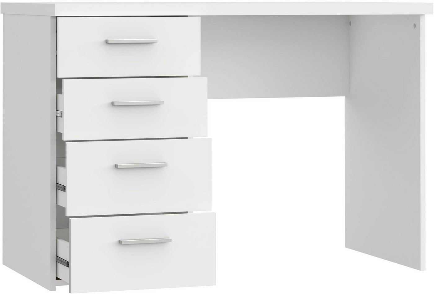 FORTE Schreibtisch NET, mit 4 Schubladen, Breite 110 cm – Bild 4 von 5