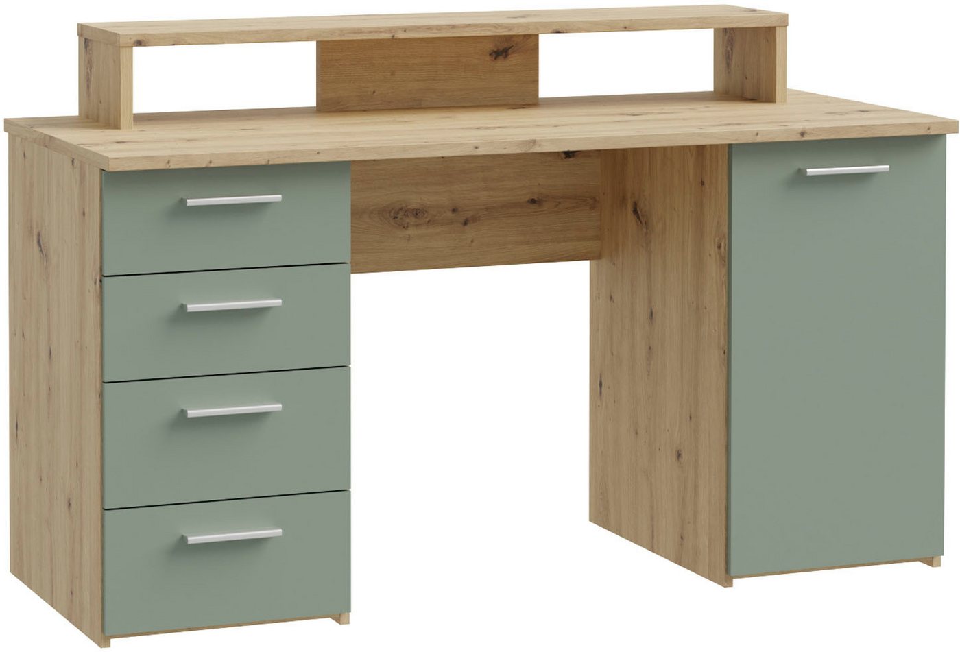 FORTE Schreibtisch NET160, viel Stauraum, Tischplatte bis 50 kg belastbar – Bild 2 von 5