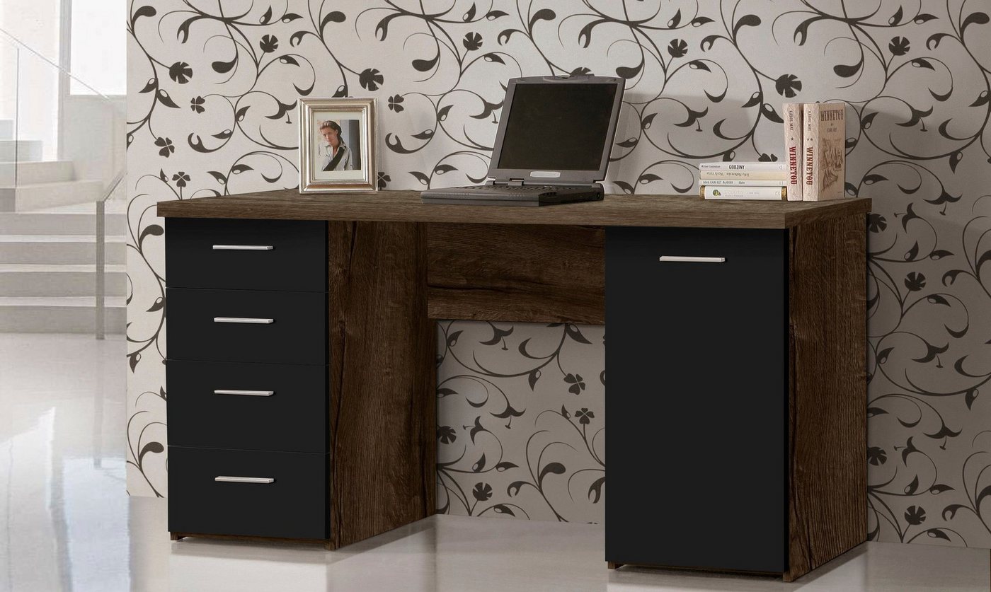 FORTE Schreibtisch Netta, Breite 145 cm, mit Schubladen – Bild 2 von 5