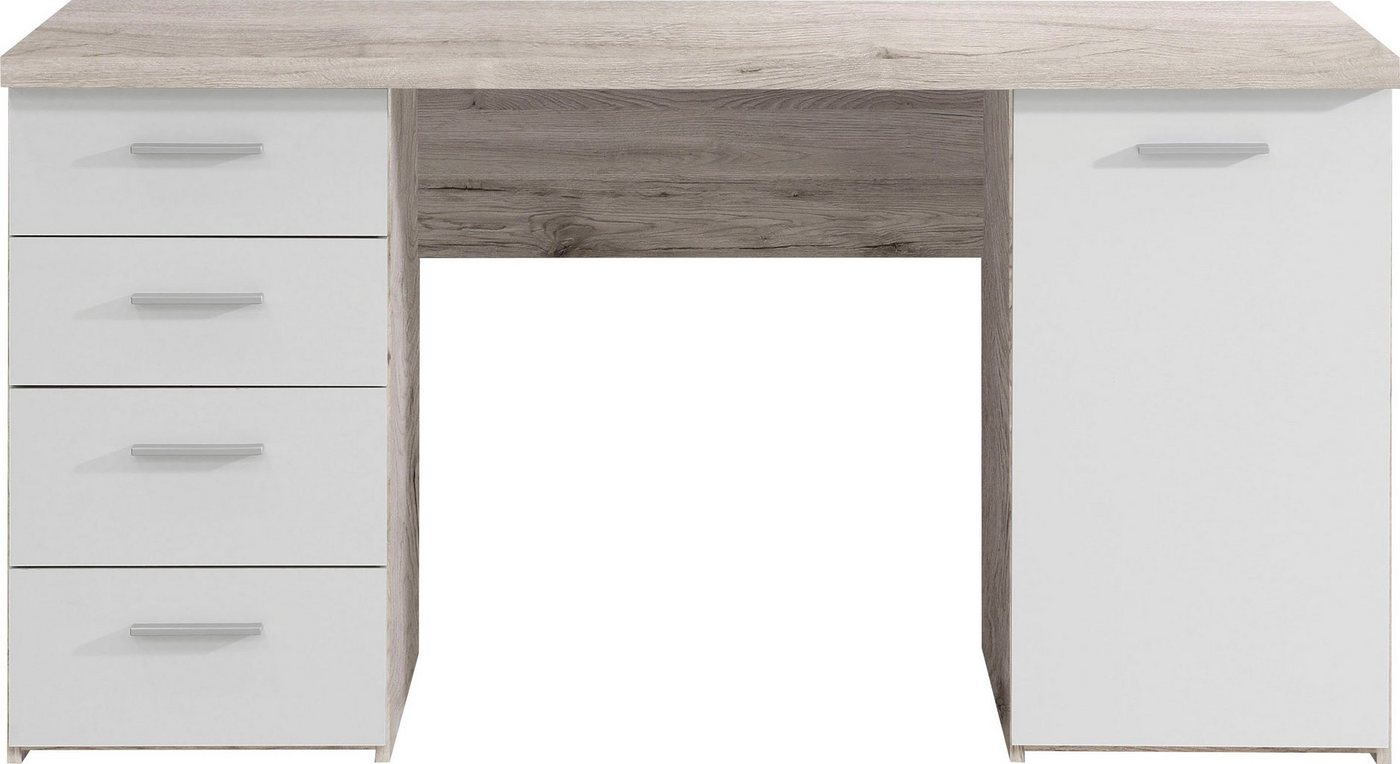 FORTE Schreibtisch Netta, Breite 145 cm, mit Schubladen – Bild 2 von 5