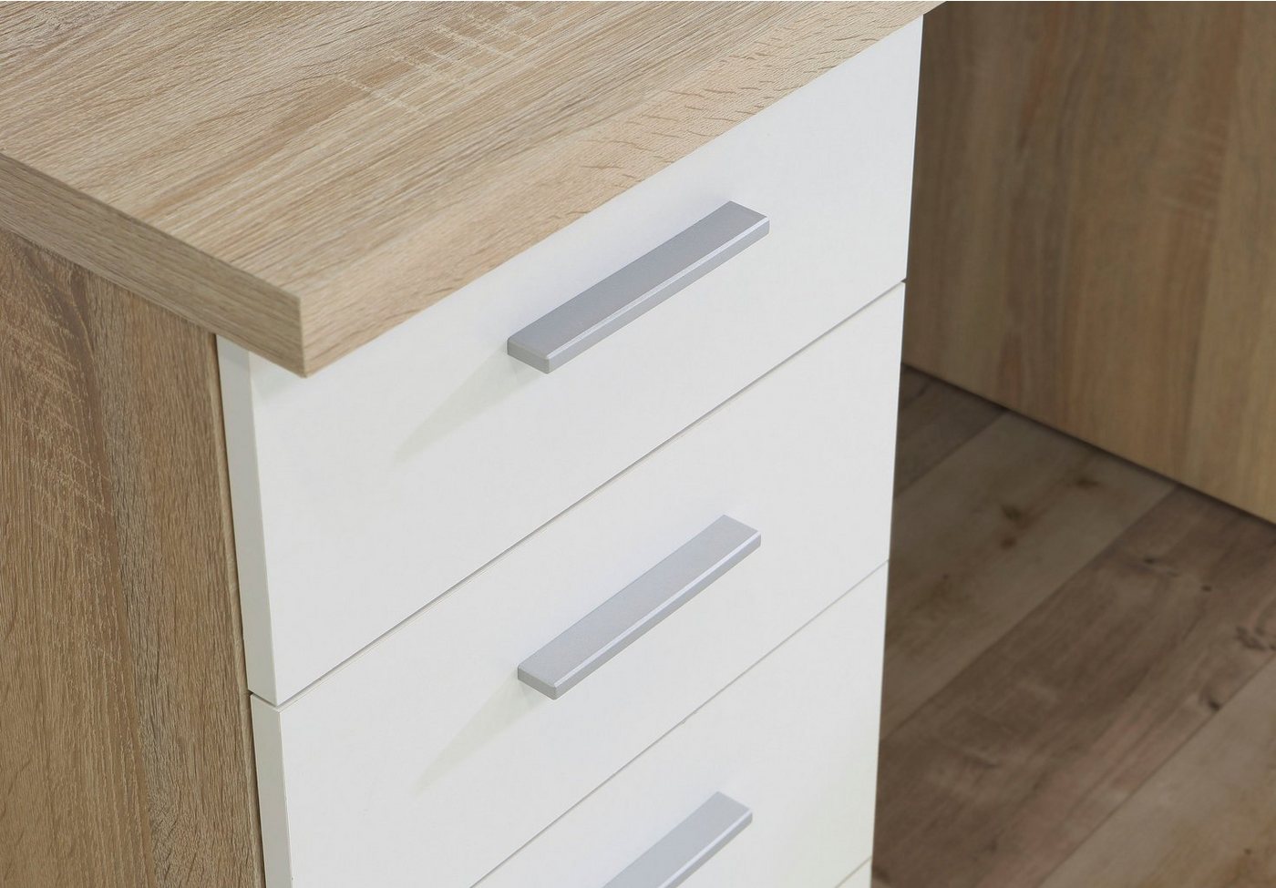 FORTE Schreibtisch Netta, Breite 145 cm, mit Schubladen – Bild 4 von 5