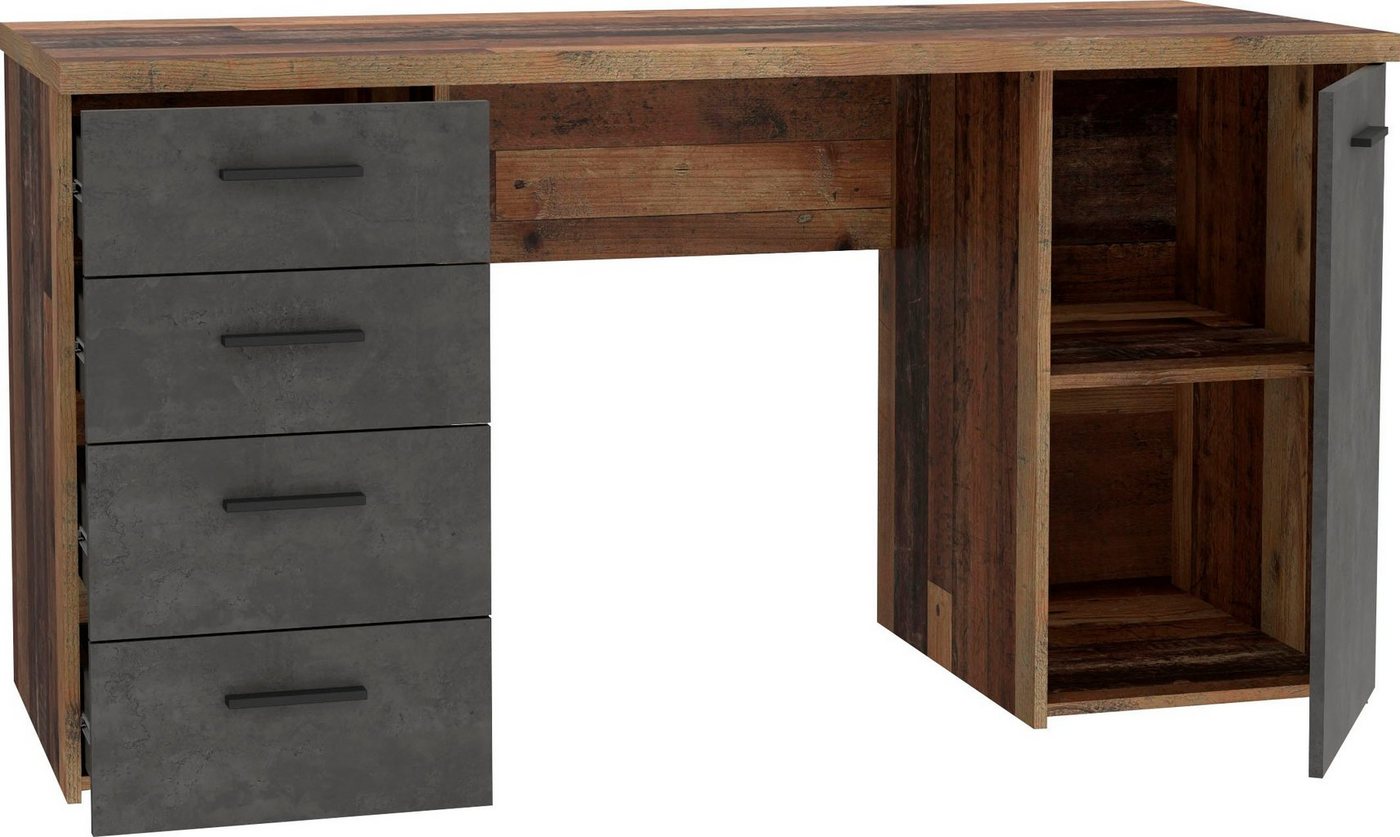 FORTE Schreibtisch Netta, Breite 145 cm, mit Schubladen – Bild 4 von 5