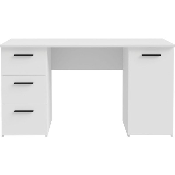 FORTE Schreibtisch Neuss, mit 3 Schubladen & 1 Tür, funktional, Breite 138 cm