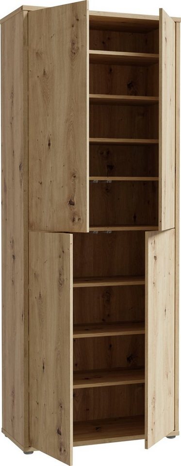 FORTE Schuhschrank Alice Springs, Schuhschrank, Höhe 191,9 cm, 4 Türen, viel Platz (B/H/T 74,5/191,9/34,9 cm) Stauraumschrank, Mehrzweckschrank, Breite 74,5 cm, – Bild 5 von 5