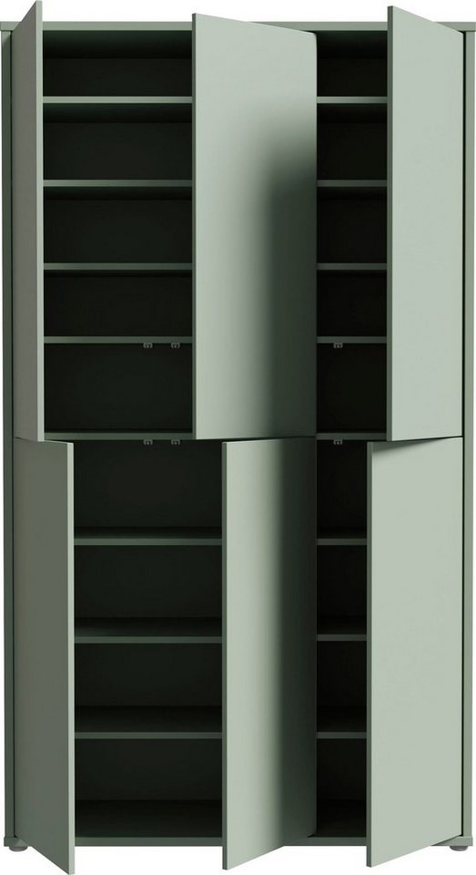 FORTE Schuhschrank Alice Springs, Schuhschrank, B/H/T 109,2/191,9/34,9 cm, 36 Paar Schuhe (B/H/T 109,2/191,9/34,9 cm) Stauraumschrank, Mehrzweckschrank, (B/H 10 – Bild 4 von 5