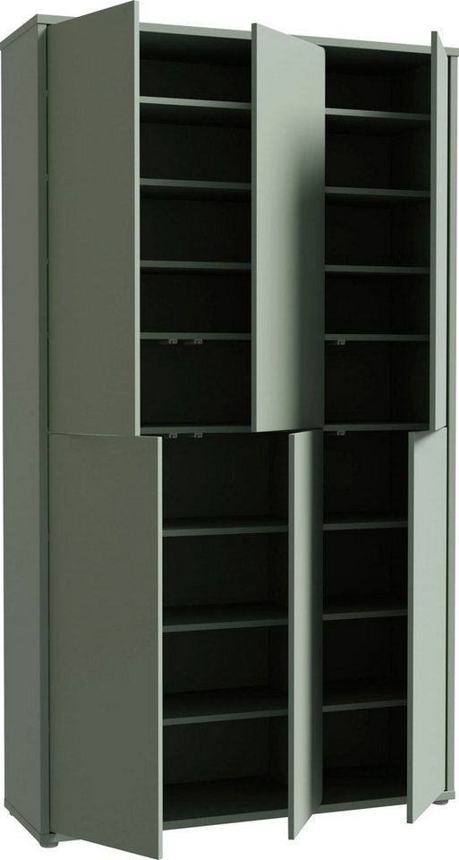 FORTE Schuhschrank Alice Springs, Schuhschrank, B/H/T 109,2/191,9/34,9 cm, 36 Paar Schuhe (B/H/T 109,2/191,9/34,9 cm) Stauraumschrank, Mehrzweckschrank, (B/H 10 – Bild 5 von 5